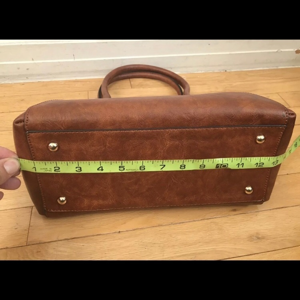 Brown "Bee" Purse Handbag Vegan Leather - Excellent Condition - Picture 5 of 6
